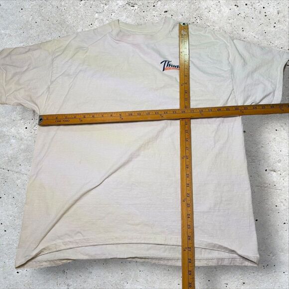 Denver Broncos Thunder Mascot T-Shirt XL Hanes Beefy-T Vintage Double-Sided NFL - Picture 11 of 12